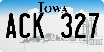 IA license plate ACK327