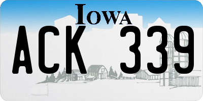 IA license plate ACK339