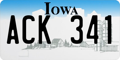 IA license plate ACK341