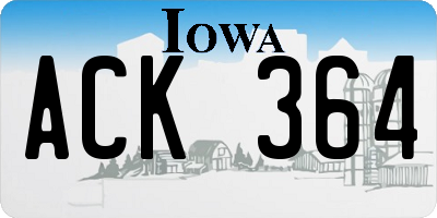 IA license plate ACK364