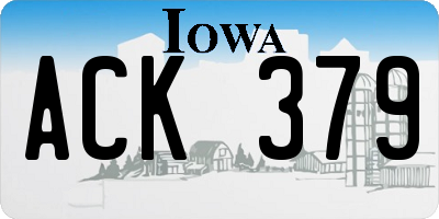 IA license plate ACK379