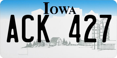 IA license plate ACK427