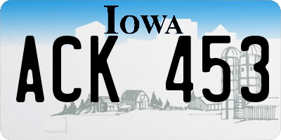 IA license plate ACK453