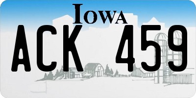 IA license plate ACK459