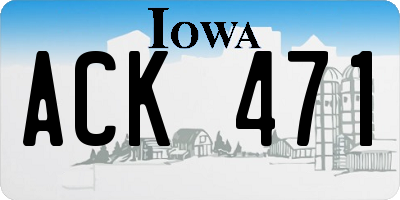 IA license plate ACK471