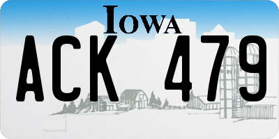 IA license plate ACK479