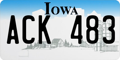 IA license plate ACK483
