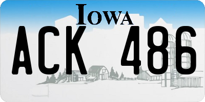 IA license plate ACK486