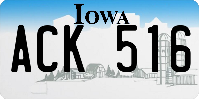 IA license plate ACK516