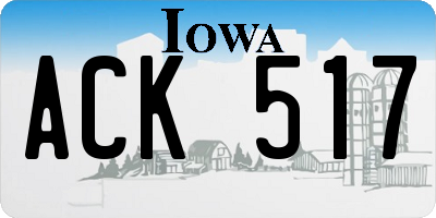 IA license plate ACK517