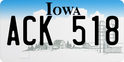 IA license plate ACK518
