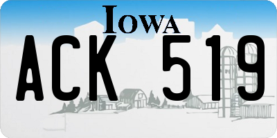 IA license plate ACK519