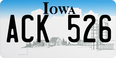 IA license plate ACK526