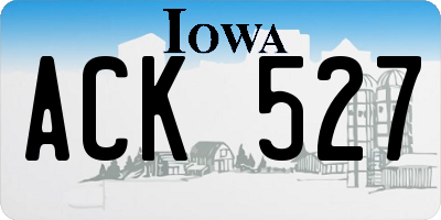 IA license plate ACK527