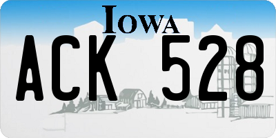 IA license plate ACK528