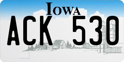 IA license plate ACK530