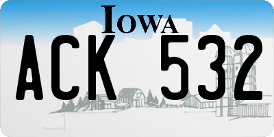 IA license plate ACK532