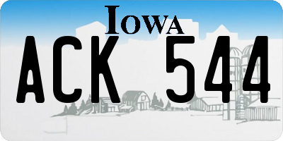 IA license plate ACK544