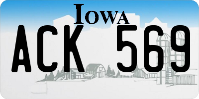 IA license plate ACK569