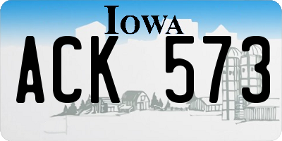 IA license plate ACK573