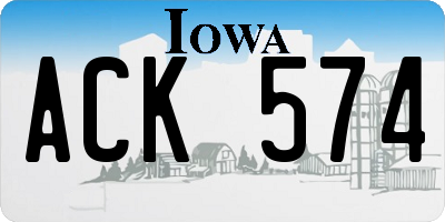 IA license plate ACK574
