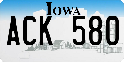 IA license plate ACK580