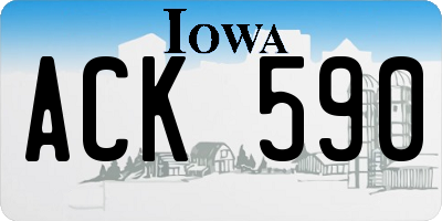 IA license plate ACK590