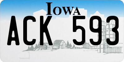 IA license plate ACK593