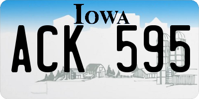IA license plate ACK595