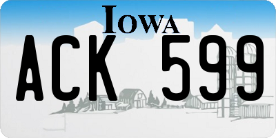 IA license plate ACK599