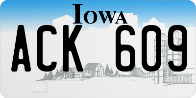 IA license plate ACK609