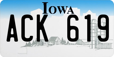 IA license plate ACK619