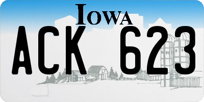 IA license plate ACK623