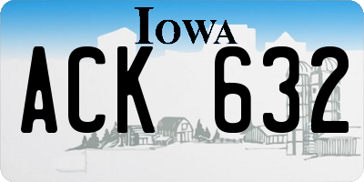IA license plate ACK632