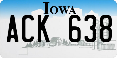 IA license plate ACK638