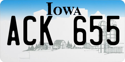 IA license plate ACK655