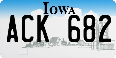 IA license plate ACK682