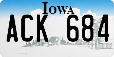 IA license plate ACK684