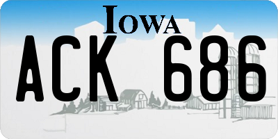 IA license plate ACK686