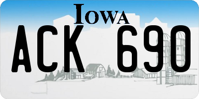IA license plate ACK690