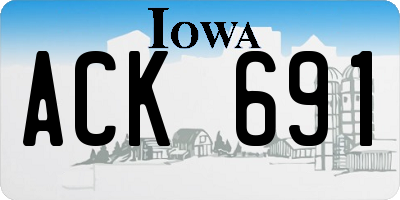 IA license plate ACK691