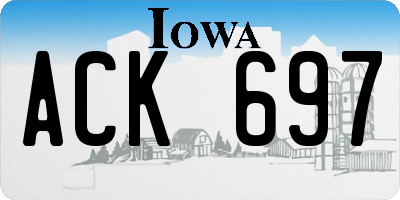 IA license plate ACK697