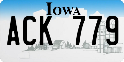 IA license plate ACK779