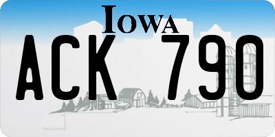 IA license plate ACK790