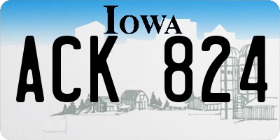 IA license plate ACK824