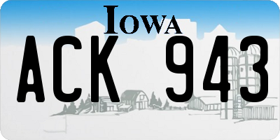 IA license plate ACK943