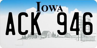 IA license plate ACK946