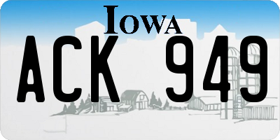 IA license plate ACK949