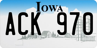 IA license plate ACK970