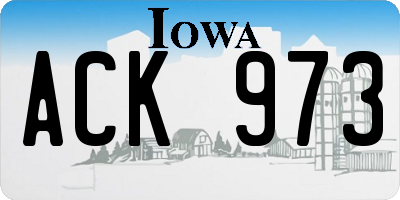 IA license plate ACK973